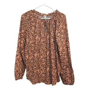 Mason & Belle Brown Butterfly Women’s Top size XL NWT